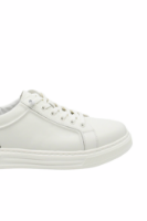 Imagine Pantofi sport albi din piele naturală cu accent negru OTR280002