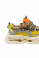 Imagine Sneakers maro cu detalii multicolor, din piele întoarsă GOR106-2
