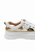 Imagine Pantofi sport albi cu decupaje, din piele naturală GOR106-21