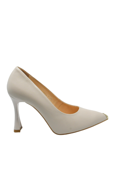 Imagine Pantofi eleganți cu toc înalt stiletto, crem, din piele naturală KOR2984