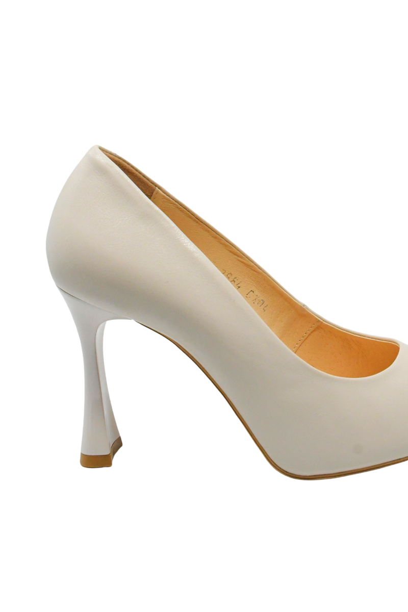 Imagine Pantofi eleganți cu toc înalt stiletto, crem, din piele naturală KOR2984