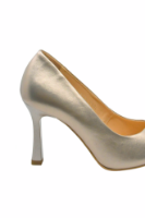Imagine Pantofi eleganți cu toc înalt stiletto, aurii, din piele naturală KOR3024